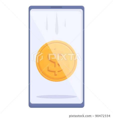 Monetization icon cartoon vector. Money blog. Streaming monetize Monetization icon cartoon vector. Money blog. Streaming monetize 90472334