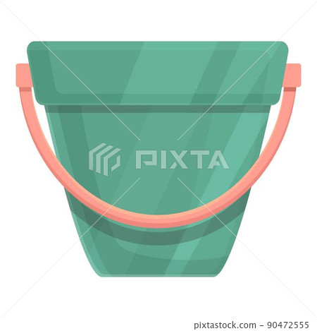 Plastic bucket icon cartoon vector. Shop store. Shelf element Plastic bucket icon cartoon vector. Shop store. Shelf element 90472555