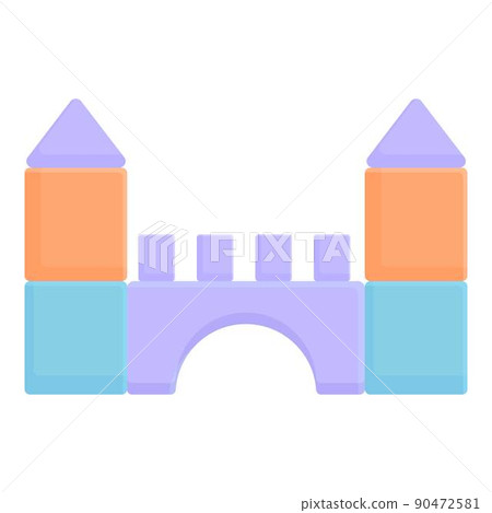 Plastic castle icon cartoon vector. Store shop. Shelf store Plastic castle icon cartoon vector. Store shop. Shelf store 90472581