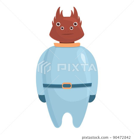 Alien creature icon cartoon vector. Cute ufo. Cute funny 90472842