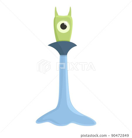 Funny alien icon cartoon vector. Ufo monster. Spaceship game Funny alien icon cartoon vector. Ufo monster. Spaceship game 90472849