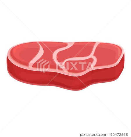 Raw steak icon cartoon vector. Beef meat. Food pork Raw steak icon cartoon vector. Beef meat. Food pork 90472858