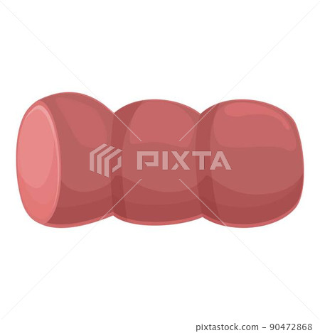 Pork sausage icon cartoon vector. Beef meat. Lamb raw Pork sausage icon cartoon vector. Beef meat. Lamb raw 90472868