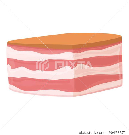 Meat slice icon cartoon vector. Pork food. Fresh cooking 90472871
