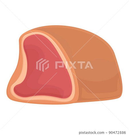 Lamb meat icon cartoon vector. Pork food. Fresh ham Lamb meat icon cartoon vector. Pork food. Fresh ham 90472886