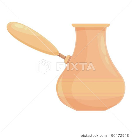 Tea turkish pot icon cartoon vector. Arab bag. Cezve cup Tea turkish pot icon cartoon vector. Arab bag. Cezve cup 90472948