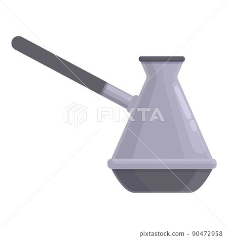 Arab coffee pot icon cartoon vector. Cezve cup. Cafe copper Arab coffee pot icon cartoon vector. Cezve cup. Cafe copper 90472958