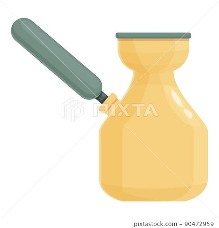 Gold turkish coffee pot icon cartoon vector. Cezve cup. Arab bag Gold turkish coffee pot icon cartoon vector. Cezve cup. Arab bag 90472959
