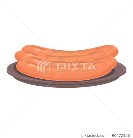 Austrian sausage icon cartoon vector. Restaurant cuisine. Restaurant beef Austrian sausage icon cartoon vector. Restaurant cuisine. Restaurant beef 90472996