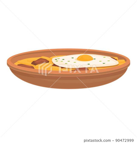 Breakfast egg icon cartoon vector. Austrian cuisine. Potato food Breakfast egg icon cartoon vector. Austrian cuisine. Potato food 90472999