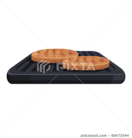 Grilled steak icon cartoon vector. Chicken cuisine. Dish menu 90473044