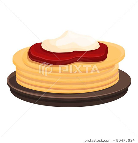 Australian pancake icon cartoon vector. Food dinner. English menu Australian pancake icon cartoon vector. Food dinner. English menu 90473054