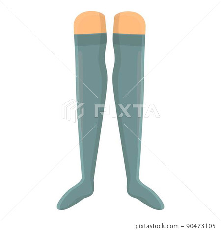 Cotton stocking icon cartoon vector. Winter sock. Cute foot 90473105