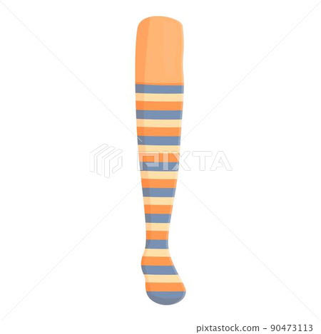 Colorful stocking icon cartoon vector. Winter sock. Feet shoes Colorful stocking icon cartoon vector. Winter sock. Feet shoes 90473113