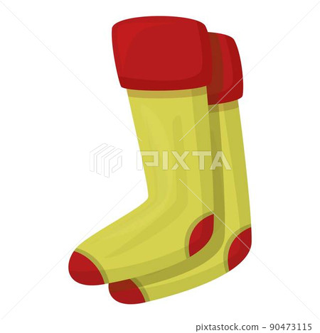 Boy stockings icon cartoon vector. Winter sock. Fun shoes 90473115