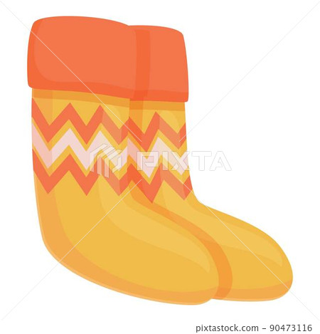 Wool socks icon cartoon vector. Winter sock. Cotton foot 90473116