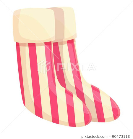 Xmas sock icon cartoon vector. Cute foot. Winter stocking 90473118