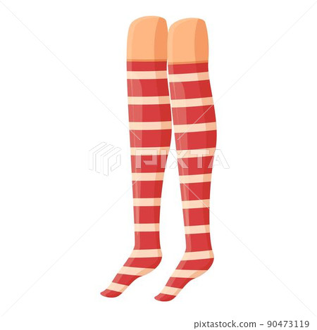 Colorful sock icon cartoon vector. Cute winter. Foot cap Colorful sock icon cartoon vector. Cute winter. Foot cap 90473119