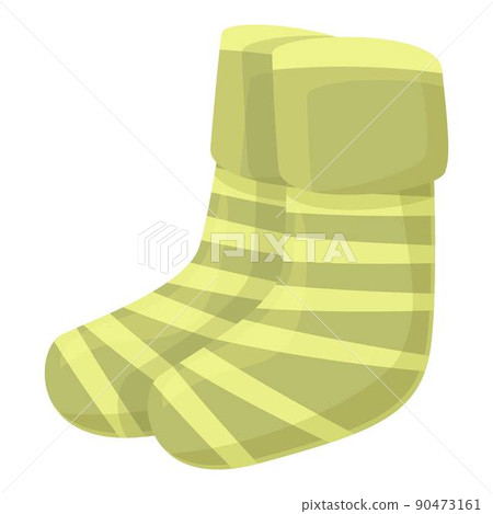 Stockings icon cartoon vector. Winter sock. Cute foot 90473161