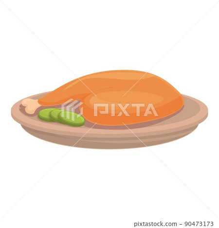 Grill chicken icon cartoon vector. Caribbean food. Dish fried 90473173