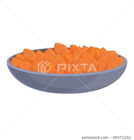 Caribbean vegan food icon cartoon vector. Rice jerk. Dish friend 90473202