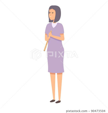 Wood flute icon cartoon vector. Music school. Band guitar 90473504