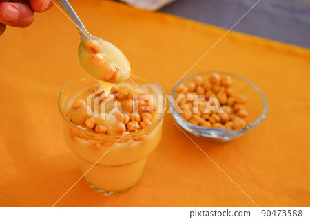 Boza or bosa, traditional fermented Turkish beverage 90473588