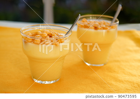 Boza or bosa, traditional fermented Turkish beverage 90473595