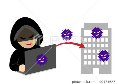 A hacker who makes a cyber attack. 90473627
