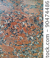 Texture close-up Glossy red marble, granite wall Background 90474486