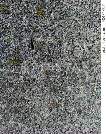 texture gray old concrete overgrown with moss. texture gray old concrete overgrown with moss. 90474497