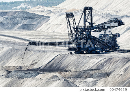 lignite excavator on the site of the hambach open pit mine 90474659