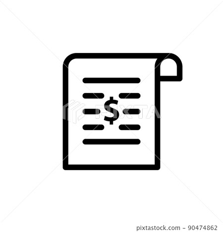 Illustration Vector graphic of Bill Icon 90474862