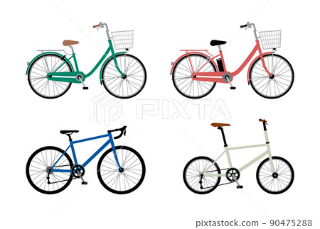 Simple bicycle illustration set 90475288