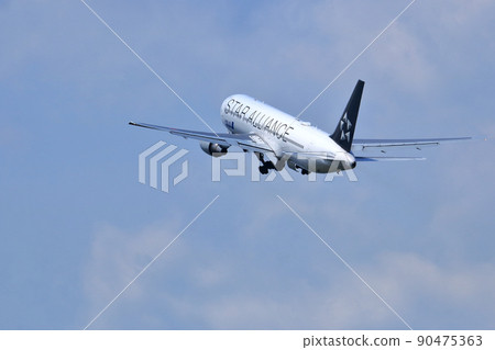 Osaka International Airport Star Alliance ANA Airplane Takeoff Sky Park Osaka International Airport Star Alliance ANA Airplane Takeoff Sky Park 90475363
