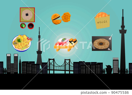 Sightseeing in Tokyo Tokyo scenery and gourmet image of domestic tourism 90475586