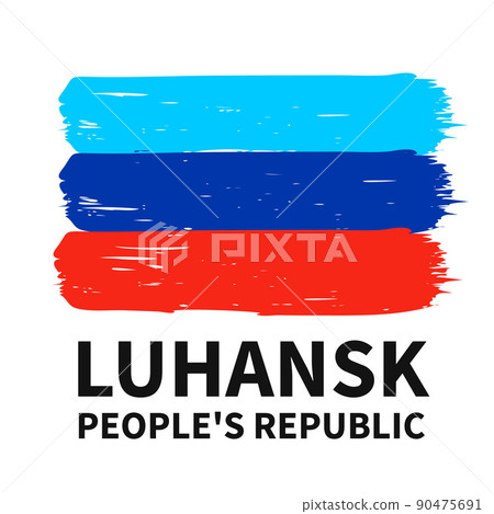 Flag of Luhansk People's Republic isolated on white. Unrecognized state in Eastern Europe. Vector template Flag of Luhansk People's Republic isolated on white. Unrecognized state in Eastern Europe. Vector template 90475691