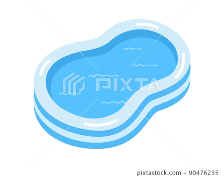 Illustration of vinyl pool for children for home 90476235
