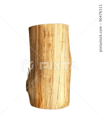 a piece of wood isolated on white background 90476311