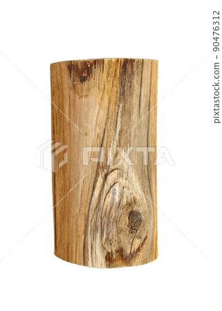 a piece of wood isolated on white background 90476312