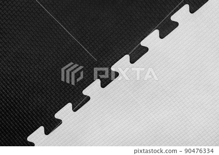 White and Black Puzzle Rubber Mat Pattern Gym Floor Background Abstract Design White and Black Puzzle Rubber Mat Pattern Gym Floor Background Abstract Design 90476334