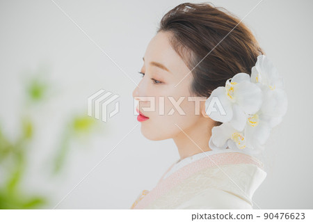 Pure white Western hair 90476623