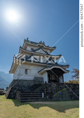 Uwajima City, Ehime Prefecture Morning castle tower of Uwajima Castle 90477047