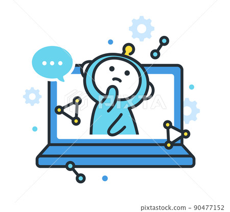 人工智能正在尋找答案。聊天機器人。 人工智能正在尋找答案。聊天機器人。 90477152