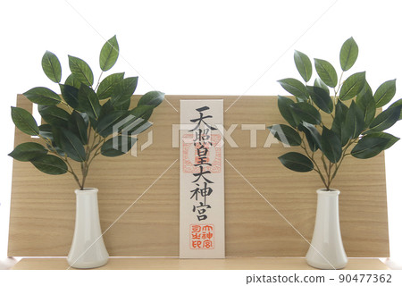 A simple Kamidana enshrined at home and a bill of Ise Jingu 2 90477362