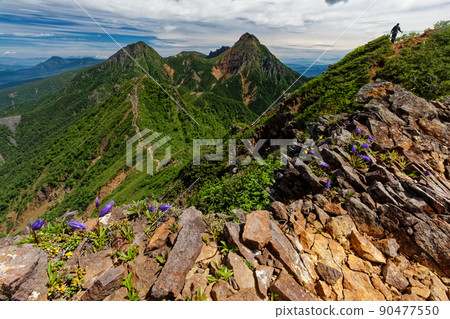 從八嶽山脈和權現嶽山脊線看到的赤岳和阿彌陀岳 從八嶽山脈和權現嶽山脊線看到的赤岳和阿彌陀岳 90477550
