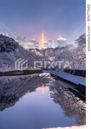 《Tokyo》 Snow-covered Tokyo, Chidorigafuchi in the snowy landscape 《Tokyo》 Snow-covered Tokyo, Chidorigafuchi in the snowy landscape 90477668