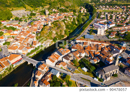 Aerial view of Tarascon-sur-Ariege Aerial view of Tarascon-sur-Ariege 90478057