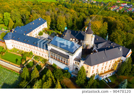 Aerial view of Zbiroh castle, Czech Republic Aerial view of Zbiroh castle, Czech Republic 90478120