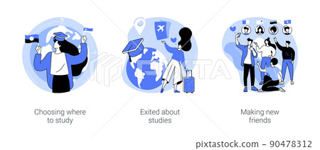 Study abroad isolated cartoon vector illustrations se 90478312
